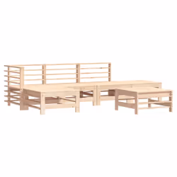 Set Salotto da Giardino 6 pz in Legno Massello di Pinocod mxl 94229 - Vista aggiuntiva 2
