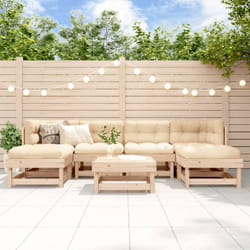 Vidaxl - Set Salotto da Giardino 7 pz in Legno Massello di Pino 201441