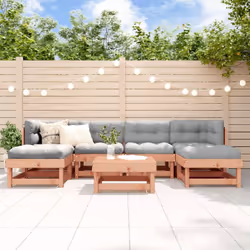 Questo set di mobili da giardino in legno, che si distingue per il design a doghe, sarà un ottimo complemento al vostro giard ...