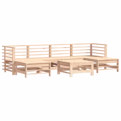 Set Salotto da Giardino 7 pz in Legno Massello di Pinocod mxl 117923 - Vista aggiuntiva 2