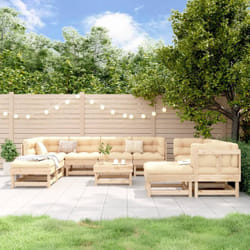 Vidaxl - Set Salotto da Giardino 11 pz in Legno Massello di Pino