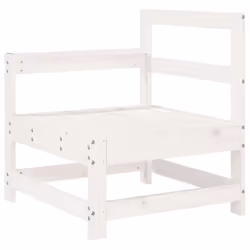 Set Salotto da Giardino 4 pz Bianco in Legno Massello di Pinocod mxl 94001 - Vista aggiuntiva 3