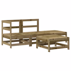 vidaXL Set Salotto da Giardino 4 pz in Legno Impregnato di Pino - Vista aggiuntiva 2