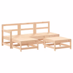 Set Salotto da Giardino 5 pz in Legno Massello di Pinocod mxl 117940 - Vista aggiuntiva 2
