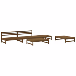 Set Salotto da Giardino 5 pz Miele in Legno Massello di Pinocod mxl 94013