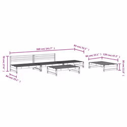 VidaXL 3186604 set mobili da esterno - Vista aggiuntiva 6