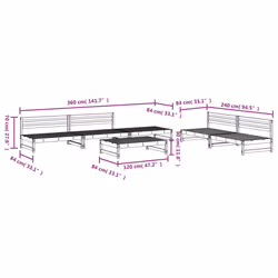 VidaXL 3186614 set mobili da esterno - Vista aggiuntiva 6