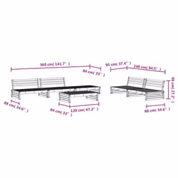 VidaXL 3186646 set mobili da esterno - Vista aggiuntiva 6