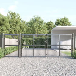 Cancello da Giardino Rete Antracite 400x175 cm Acciaio Zincato Vidaxl