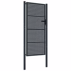 Cancello Giardino Antracite 105x250 cm in Acciaiocod mxl 71153 - Vista aggiuntiva 2