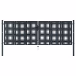 Cancello Giardino Antracite 300x125 cm in Acciaiocod mxl 95196 - Vista aggiuntiva 3