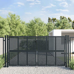 Vidaxl - Cancello Giardino Antracite 300x125 cm in Acciaio