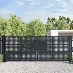 Vidaxl - Cancello Giardino Antracite 400x125 cm in Acciaio