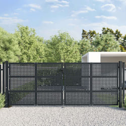 Vidaxl - Cancello Giardino Antracite 400x150 cm in Acciaio