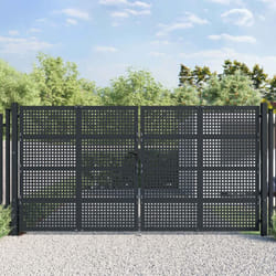 Vidaxl - Cancello Giardino Antracite 400x200 cm in Acciaio