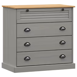 vidaXL Cassettiera VIGO Grigia 80x40x76 cm in Legno Massello di Pino - Vista aggiuntiva 2