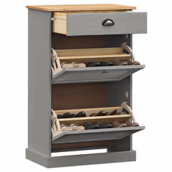 Scarpiera VIGO 60x35x96 cm in Legno Massello di Pinocod mxl 79660 - Vista aggiuntiva 3