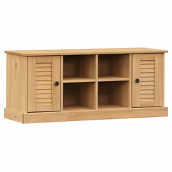 vidaXL Panca Porta Scarpe VIGO 106x35x45 cm in Legno Massello di Pino - Vista aggiuntiva 2