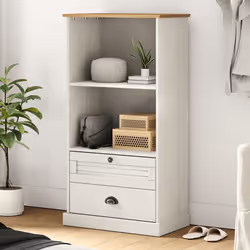 Libreria VIGO 60x35x114,5 cm in Legno Massello di Pino Biancocod mxl 105493