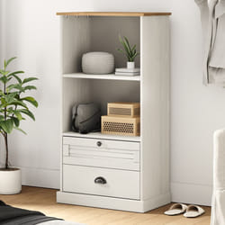 Libreria VIGO 60x35x114,5 cm in Legno Massello di Pino Biancocod mxl 105493