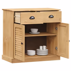 vidaXL Credenza con Cassetti VIGO 78x40x75cm Legno Massello Pino - Vista aggiuntiva 3