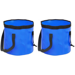 Vidaxl - Secchi Pieghevoli 2 pz Blu 30 l in pvc