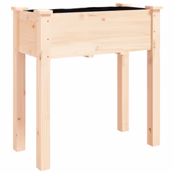 Fioriera con Ruote e Fodera 71x37x80 cm Legno Massello di Abetecod mxl 89991 - Vista aggiuntiva 3