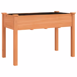 Fioriera Ruote Fodera Marrone 118x59x80cm Legno Massello Abetecod mxl 124349 - Vista aggiuntiva 3
