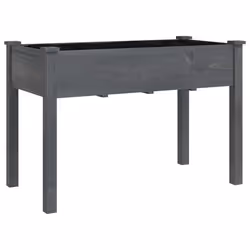 Fioriera Ruote e Fodera Grigia 118x59x80cm Legno Massello Abetecod mxl 93013 - Vista aggiuntiva 3