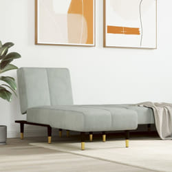 Vidaxl - Chaise Longue in Velluto Grigio Chiaro 6026