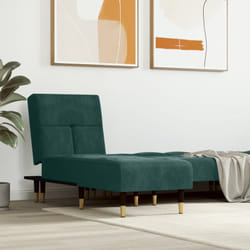 Vidaxl - Chaise Longue in Velluto Verde Scuro 9572