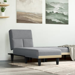 Chaise Longue in Tessuto Grigio Chiarocod mxl 70637