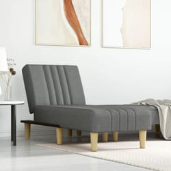 Vidaxl - Chaise Longue in Tessuto Grigio Scuro 3370