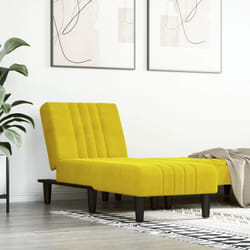 Vidaxl - Chaise Longue in Velluto Giallo 89241