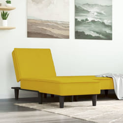 Chaise Longue in Velluto Giallo Vidaxl 1769
