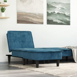 Vidaxl - Chaise Longue in Velluto Blu 88401