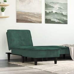 Vidaxl - Chaise Longue in Velluto Verde Scuro 14376