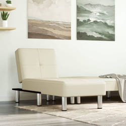 Sdraio Crema in Similpelle Vidaxl 81045