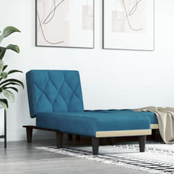 Vidaxl - Chaise Longue in Velluto Blu 59099