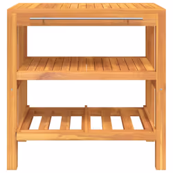 vidaXL Mobile Vanità da Bagno con 2 Mensole 74x45x75 cm Legno Massello - Vista aggiuntiva 3