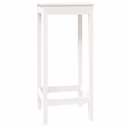 Tavolo da Bar Bianco 50x50x110 cm in Legno Massello di Pinocod mxl 82171 - Vista aggiuntiva 2