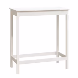 Tavolo da Bar Bianco 100x50x110 cm in Legno Massello di Pinocod mxl 82175 - Vista aggiuntiva 2