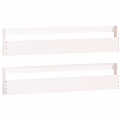 Scarpiere a Parete 2pz Bianco 110x9x23cm Legno Massello di Pinocod mxl 130040 - Vista aggiuntiva 2
