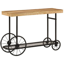 Tavolo Consolle 112x36x76 cm in Legno Massello di Mango e Ferro Vidaxl 4227