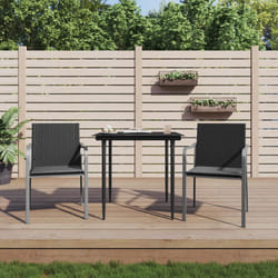 Set Pranzo da Giardino 3pz con Cuscini in Polyrattan e Acciaiocod mxl 76603