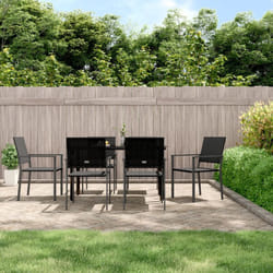 Vidaxl - Set da Pranzo da Giardino 7 pz in Polyrattan e Acciaio 348197