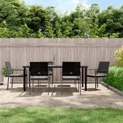 vidaXL Set Pranzo da Giardino 7 pz con Cuscini in Polyrattan e Acciaio