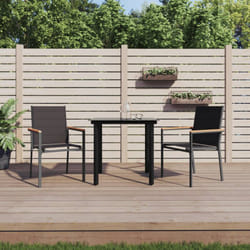 Vidaxl - Set da Pranzo da Giardino 3 pz Nero in Textilene e Acciaio