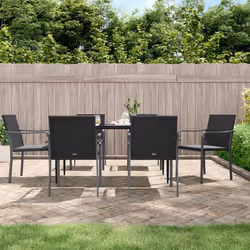 VidaXL 3187076 sedia da esterno Terrazzo Seduta imbottita Poliestere Grigio