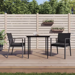 VidaXL 3187079 sedia da esterno Terrazzo Seduta imbottita Poliestere Grigio